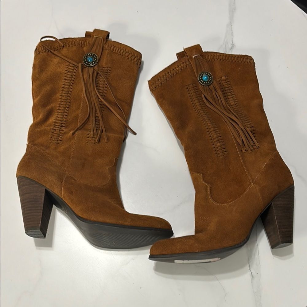 Reba Suede Western Boots